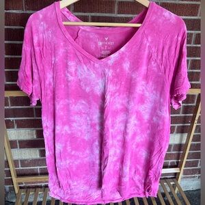 AE Soft and Sexy tie dye v-neck tee